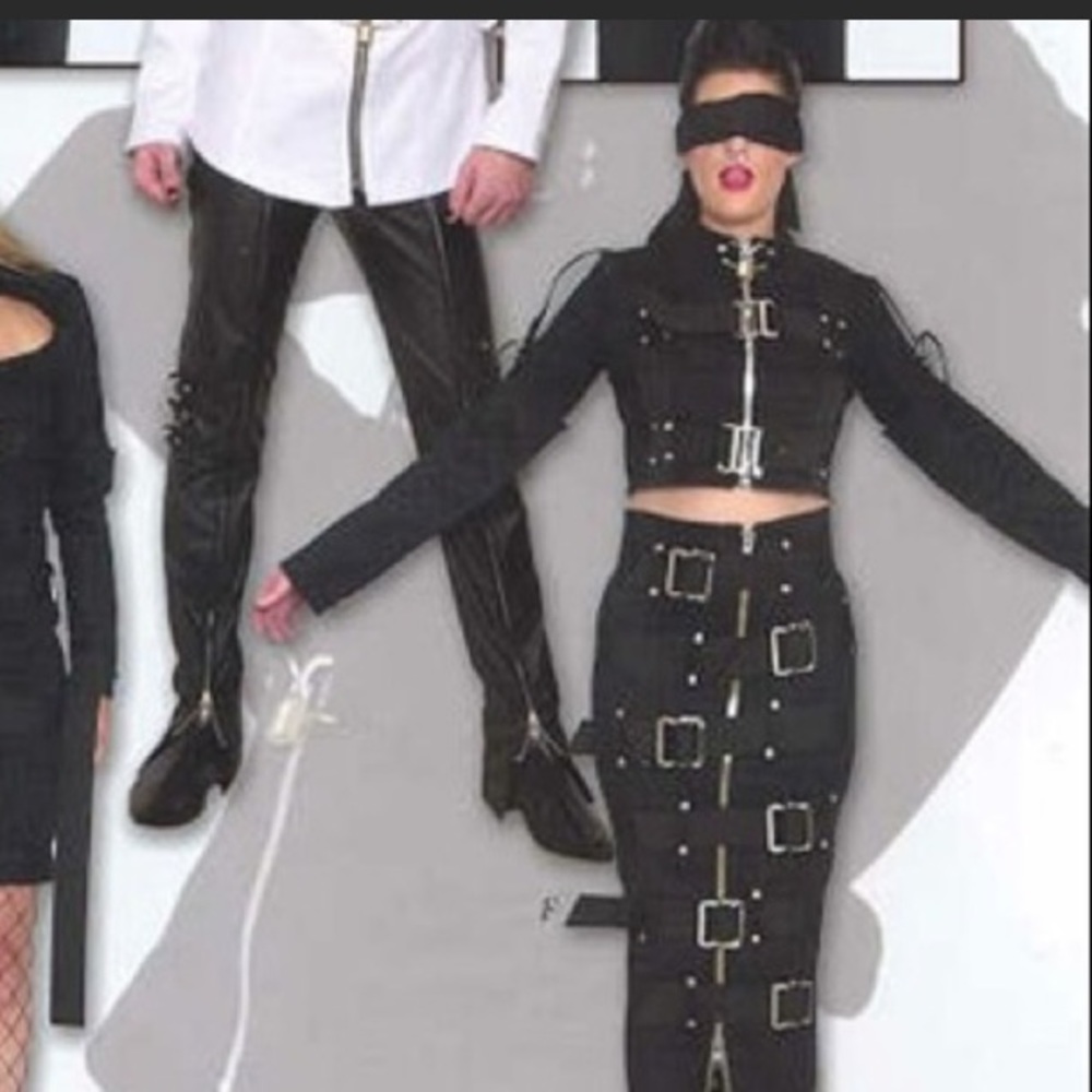 *ISO* Lip Service Fetish Instutionalized Bondage cropped jacket size Small!